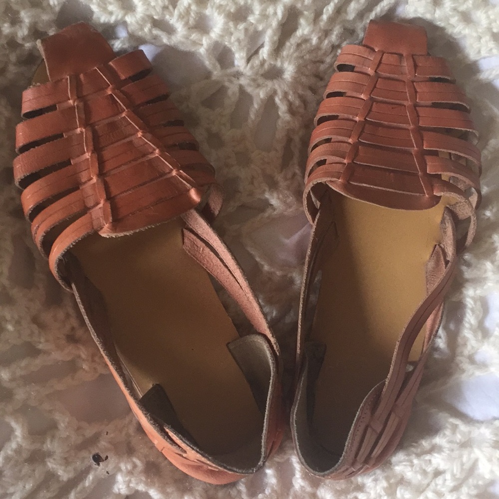 urban outfitters tan woven loafer flats size 7